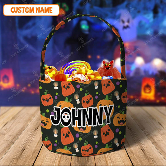 Joycorners Personalized Name Halloween Candy Basket