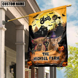 Joycorners Farm Highland Cattle Halloween Custom Name 3D Flag