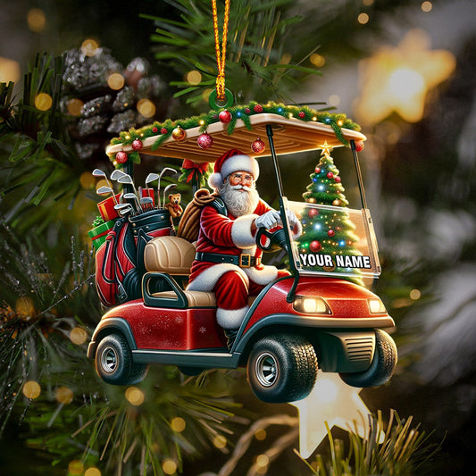 Joycorners Santa Coming Home Decor Christmas Ornament, Personalized Ornament 2D Flat LM2211