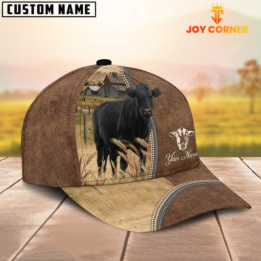 Joycorners Personalized Name Black Angus Farming Cap