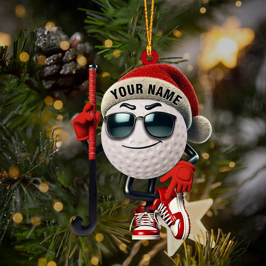 Joycorners Gold Ball Home Decor Christmas Ornament, Personalized Ornament 2D Flat LM2211