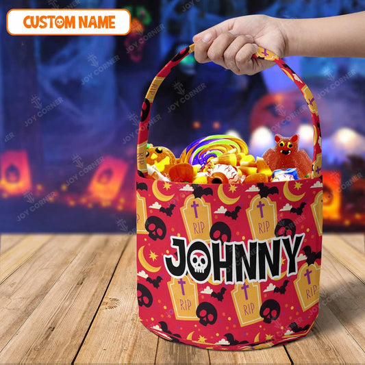 Joycorners Personalized Name Halloween Candy Basket