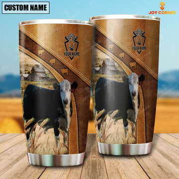 Joycorners Custom Name Black Hereford Pattern Tumbler