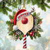 Joycorners Custom Name Pickle Ball Ornament, Pickle Ball Christmas Gift 2D Flat LM2111