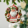 Joycorners Custom Name Ornament, Christmas Santa Chef 2D Flat LM2211