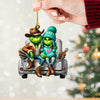 Joycorners ELF Couple On Car Home Decor Christmas Ornament, Personalized Ornament 2D Flat LM2211