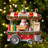Joycorners Custom Name Hot Dog Shop Ornament, Hot Dog Santa Christmas Gift 2D Flat LM2111