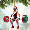 Joycorners Custom Name Woman Gym Ornament, Gymnastics Christmas Decoration 2D Flat LM2111