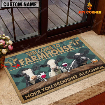 Joycorners Holstein Hope You Bought Alcohol Custom Name Doormat