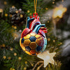 Joycorners Ball Heart Home Decor Christmas Ornament, Personalized Ornament 2D Flat LM2211
