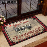 Joycorners Holstein Faith Family Farming Custom Name Doormat