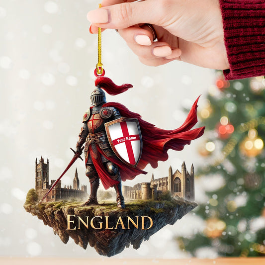 Joycorners The Best England Warrior Ornament, Personalized Ornament 2D Flat LM2211