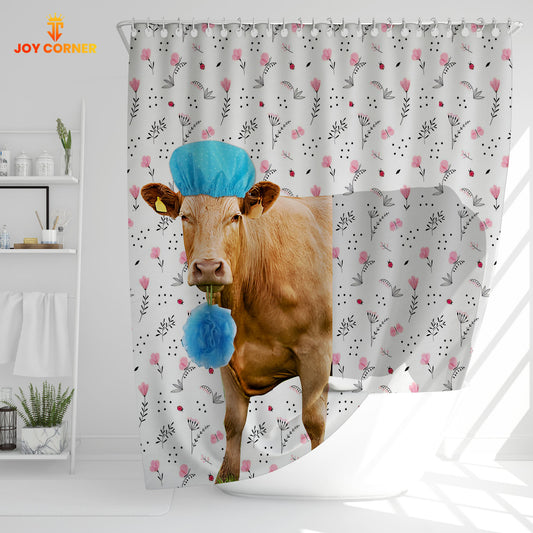 Joycorners Limousin Flower 3D Shower Curtain