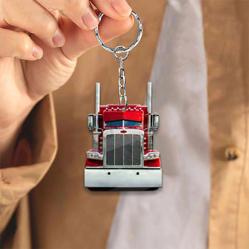 Joy Corners Red 03 Truck Keychain