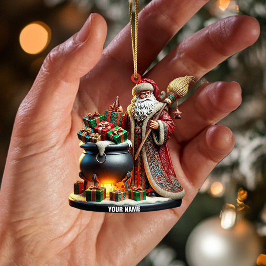 Joycorners Santa Witch Home Decor Christmas Ornament, Personalized Ornament 2D Flat LM2211