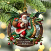 Joycorners Custom Name Dragon Santa Ornament, Christmas Gift for Dragon Lover 2D Flat LM2111