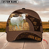 Joycorners Charolais Cattle Leather Pattern Customized Name Cap