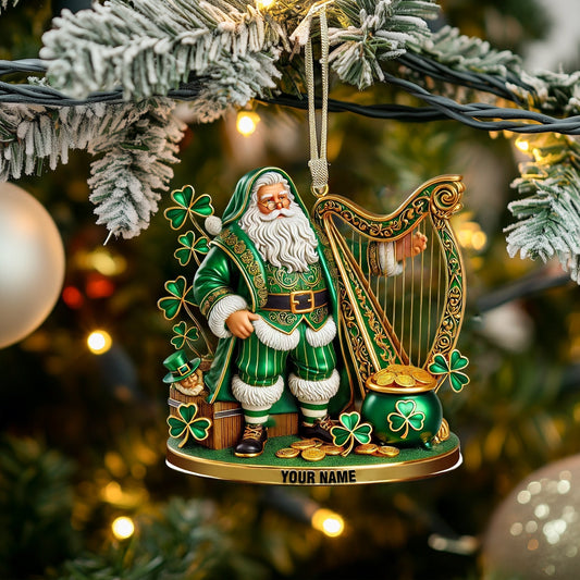 Joycorners Harp Patrick Day Home Decor Christmas Ornament, Personalized Ornament 2D Flat LM2211