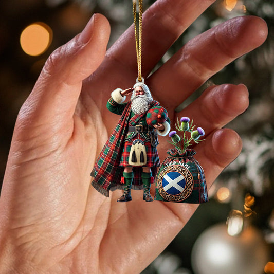 Joycorners Scottish Cartoon Christmas Home Decor Christmas Ornament, Personalized Ornament 2D Flat LM2211