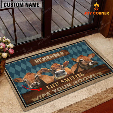 Joycorners Jersey Wipe Your Hooves Custom Name Doormat