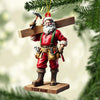 Joycorners Carpenter Santa Christmas Ornament, Personalized Ornament 2D Flat LM2211