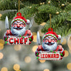 Joycorners Custom Name Chef Ornament, Santa Chef Gift for Cooking Lovers 2D Flat LM2211