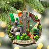 Joycorners Custom Name Ireland Ornament, Christmas Gift for Ireland Lover5 2D Flat LM2111