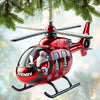 Joycorners Custom Name Santa Helicopter Ornament, Santa Christmas Gift 2D Flat LM2111