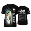 Joycorners Chef's Knife And Vegetables 3D Shirts Knives Cooking Custom T-Shirt MT2509