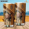 Joycorners Custom Name Shorthorn Pattern Tumbler