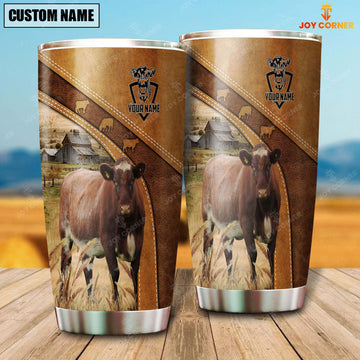 Joycorners Custom Name Shorthorn Pattern Tumbler