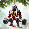 Joycorners King Kong Weight Lifting Christmas Ornament, Personalized Ornament 2D Flat LM2211