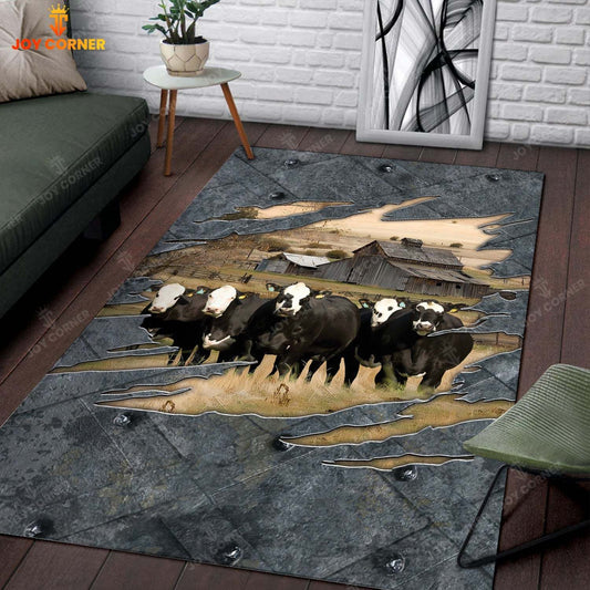 Joycorners Black Baldy Farming Rug