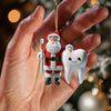 Joycorners Santa Dentist Christmas Home Decor Christmas Ornament, Personalized Ornament 2D Flat LM2211