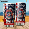 Joy corners Custom Name And State American Flag Trucker Tumbler