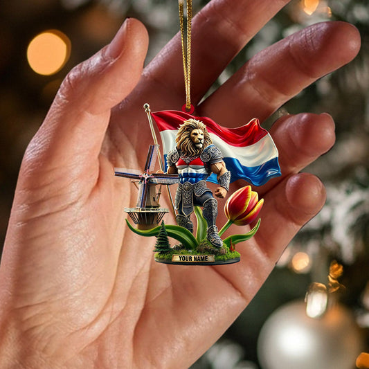 Joycorners Merry Christmas Santa Netherlands Home Decor Christmas Ornament, Personalized Ornament 2D Flat LM2211