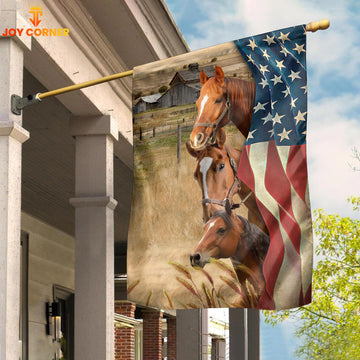 Joycorners Horse Farming 3D Flag