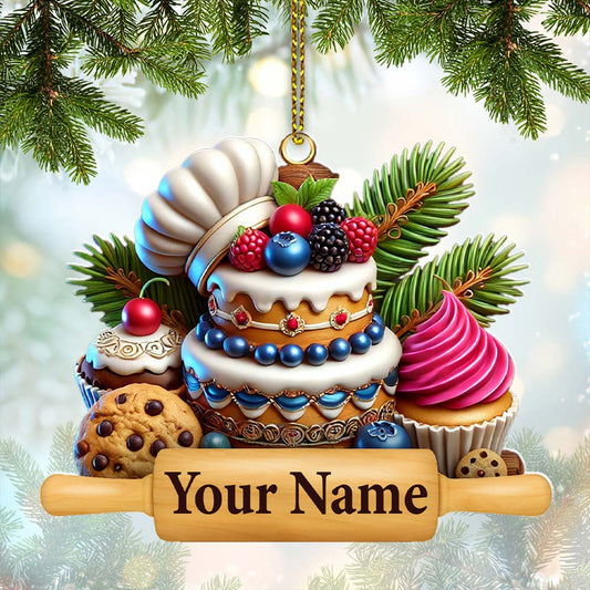 Joycorners Custom Ornament, Sweet Cakes Ornament, Christmas Decor 2D Flat LM2211