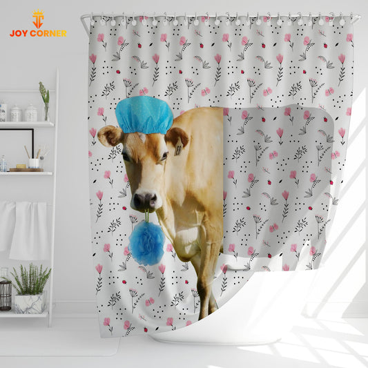 Joycorners Jersey Flower 3D Shower Curtain