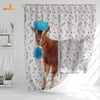 Joycorners Goat Flower 3D Shower Curtain