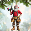 Joycorners Custom Name Handyman Santa Ornament, Handyman Christmas Gift 2D Flat LM2111