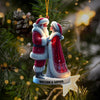 Joycorners Santa Couple Christmas Ornament, Personalized Ornament 2D Flat LM2211