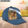 Joycorners Custom Name Horse Jean Pattern Classic Cap