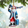 Joycorners Custom Name Pilot Santa Ornament, Pilot Christmas Gift 2D Flat LM2111