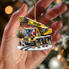 Joycorners Crane Santa Christmas Ornament, Personalized Ornament 2D Flat LM2211