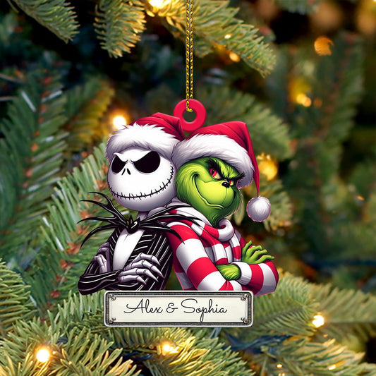 Joycorners Custom Ornament, Couple ELF Ornament, Christmas Decor 2D Flat LM2211