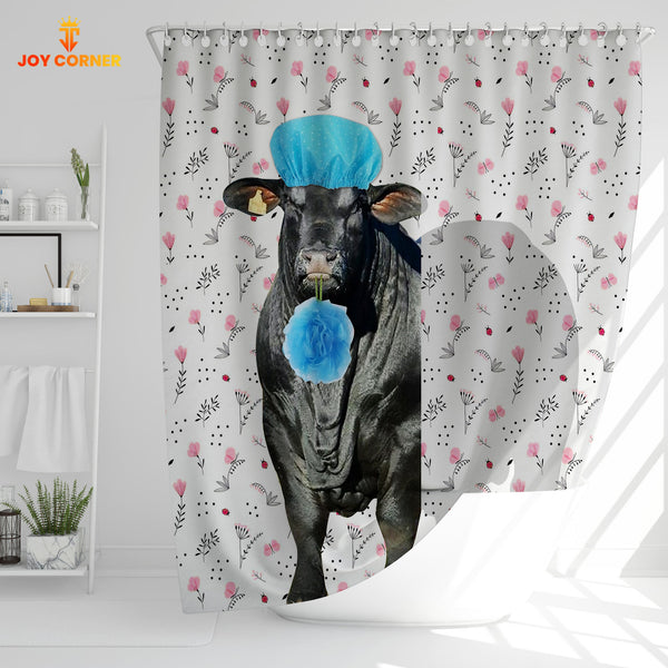 Joycorners Brangus Flower 3D Shower Curtain