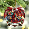 Joycorners Custom Name Dragon Ornament, Christmas Gift for Dragon Lover 2D Flat LM2111