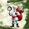 Joycorners The Chef Santa Coming Christmas Ornament, Personalized Ornament 2D Flat LM2211