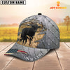 Joycorners Steel Pattern Black Angus Customized Name Cap